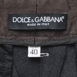 Dolce & Gabbana Black Wool Blend Trousers S