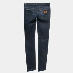 Pre Owned Dolce & Gabbana Navy Blue Denim Cute Jeans S Waist 26"