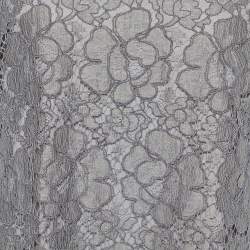 Pre Owned Dolce & Gabbana Grey Floral Corded Lace Three Quarter Sleeve Top M 