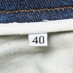 Pre Owned Dolce & Gabbana Blue Washed & Ripped Denim Jeans S Waist 30"