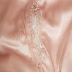 Pre Owned Dolce & Gabbana Pink Floral Printed Ruffled Midi Dress XS