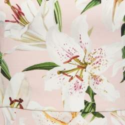 Pre Owned Dolce & Gabbana Pink Floral Printed Ruffled Midi Dress XS