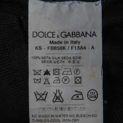 Pre Owned Dolce & Gabbana Black Lace Detail Knit Top M