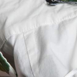 مملوكة مسبقًا Dolce & Gabbana White Floral Print Cotton Maxi Skirt M