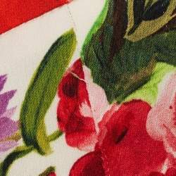 Pre Owned Dolce & Gabbana Multicolor Mambo Print Silk Flounce Midi Skirt S