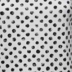 Pre Owned Dolce & Gabbana White Polka Dot Print Cotton Tank Top S