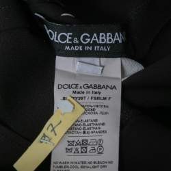 Pre Owned Dolce & Gabbana Black Polka Dot Print Crepe Blouse S