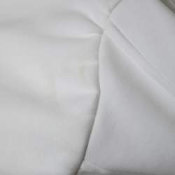 Pre Owned Dolce & Gabbana White Cotton Bustier Detail Crew Neck T-Shirt L