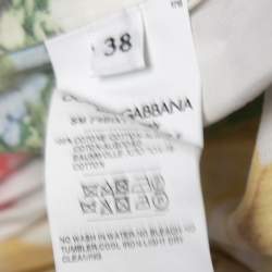 Pre Owned Dolce & Gabbana Multicolor Floral Printed Cotton Flared Mini Skirt S