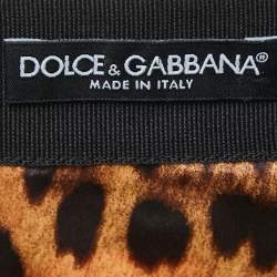 Pre Owned Dolce & Gabbana Black Floral Printed Stretch Satin Pencil Skirt L