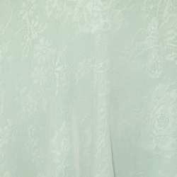 Pre Owned Dolce & Gabbana Light Green Lace & Silk Overlay Mini Skirt S