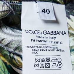 Pre Owned Dolce & Gabbana Multicolor Grape Printed Silk Shirt S