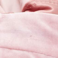 Pre Owned Dolce & Gabbana Pink Velvet Tapered Trousers M
