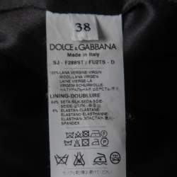 Pre Owned Dolce & Gabbana Black Wool Tailored Double-Breasted Blazer S