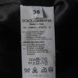 Dolce & Gabbana Black Wool Tailored Double-Breasted Blazer S