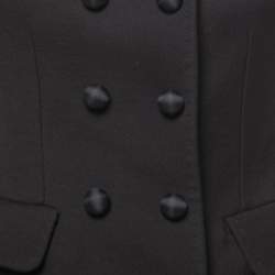 Dolce & Gabbana Black Wool Tailored Double-Breasted Blazer S