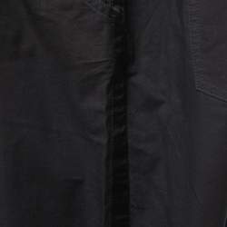 Pre Owned Dolce & Gabbana Black Cotton Zip Hem Detail Pants S