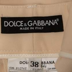 Dolce & Gabbana Cream Wool Slim Fit Trousers S
