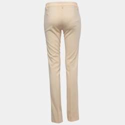Dolce & Gabbana Cream Wool Slim Fit Trousers S