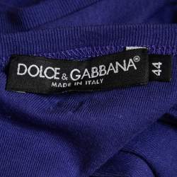 Pre Owned Dolce & Gabbana Purple Cotton Tank Top M