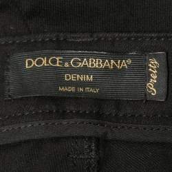 Pre Owned Dolce & Gabbana Black Denim Pretty Fit Jeans S