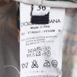 Pre Owned Dolce & Gabbana Multicolor Carreto Print Cotton Shorts XS