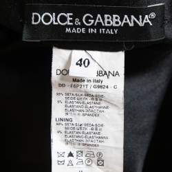 Pre Owned Dolce & Gabbana Brown Leopard Print Silk Sleeveless Draped Short Dress S