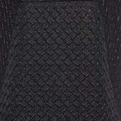 Pre Owned Dolce & Gabbana Black Lurex Cotton Shift Dress S