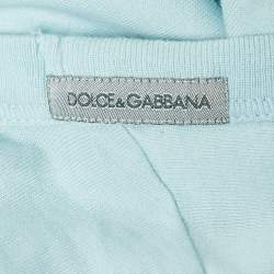 Pre Owned Dolce & Gabbana Light Blue Cotton Half Sleeve T-Shirt L