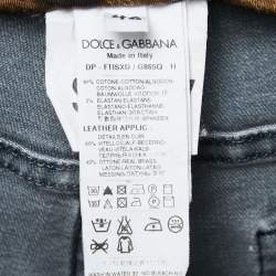 Pre Owned Dolce & Gabbana Grey Denim Slimmy Jeans M Waist 28"