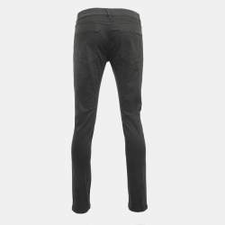 Pre Owned Dolce & Gabbana Dark Green Cotton 14 Stretch Trousers M