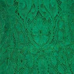 Pre Owned Dolce & Gabbana Green Lace Sleeveless Midi Dress S