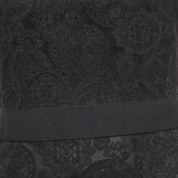 Pre Owned Dolce & Gabbana Black Jacquard Sheath Midi Dress S