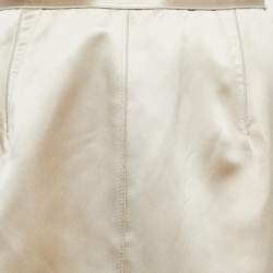 Pre Owned Dolce & Gabbana Beige Satin Mini Skirt XS