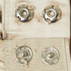 Pre Owned Dolce & Gabbana Beige Satin Mini Skirt XS