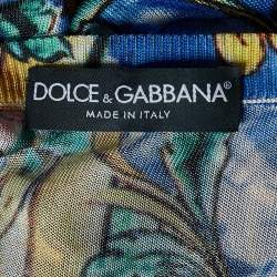 Pre Owned Dolce & Gabbana Multicolor Printed Knit T-Shirt L