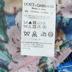 Pre Owned Dolce & Gabbana Multicolor Printed Knit T-Shirt L