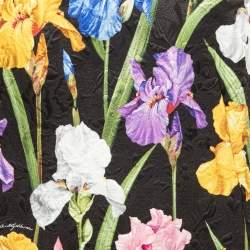 Pre Owned Dolce & Gabbana Multicolor Floral Jacquard Short Shift Dress XL