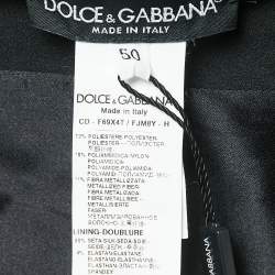 Pre Owned Dolce & Gabbana Black/Pink Lurex Jacquard Off Shoulder Corseted Midi Dress XL