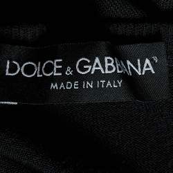 Pre Owned Dolce & Gabbana Black Kit & Printed Cotton Paneled Sweater M