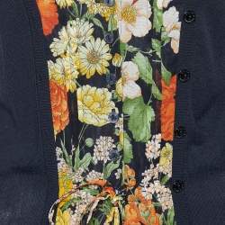 Pre Owned Dolce & Gabbana Black Kit & Printed Cotton Paneled Sweater M