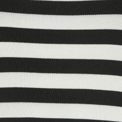 Pre Owned Dolce & Gabbana Black/White Striped Silk Knit Tank Top S