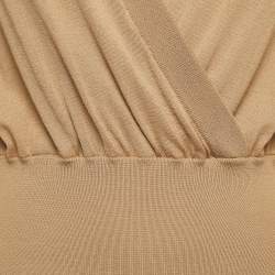 Pre Owned Dolce & Gabbana Beige Wool Crossover Crop pullover M