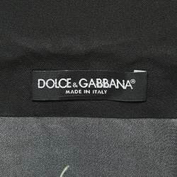 Dolce & Gabbana Black Floral Printed Silk Pajama Top S