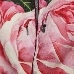 Dolce & Gabbana Black Floral Printed Silk Pajama Top S