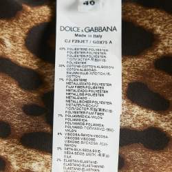 Pre Owned Dolce & Gabbana Multicolor Jacquard Patch Work Single Breasted Blazer L
