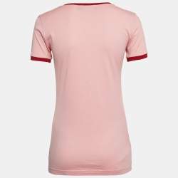 Pre Owned Dolce & Gabbana Pink Fashion Devotion Print Cotton T-Shirt XS