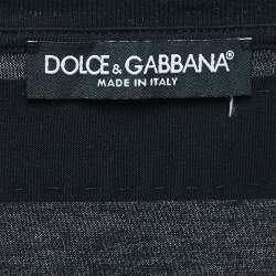 Pre Owned Dolce & Gabbana Black Printed Cotton T-Shirt S