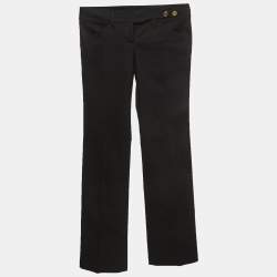 Pre Owned Dolce & Gabbana Black Cotton Trousers S