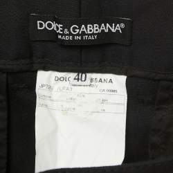 Pre Owned Dolce & Gabbana Black Cotton Trousers S